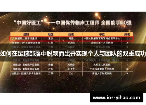 如何在足球部落中脱颖而出并实现个人与团队的双重成功